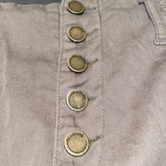 Blank NYC Size 27 Green Brown Button Fly Wide Leg Pants - Picture 8 of 12